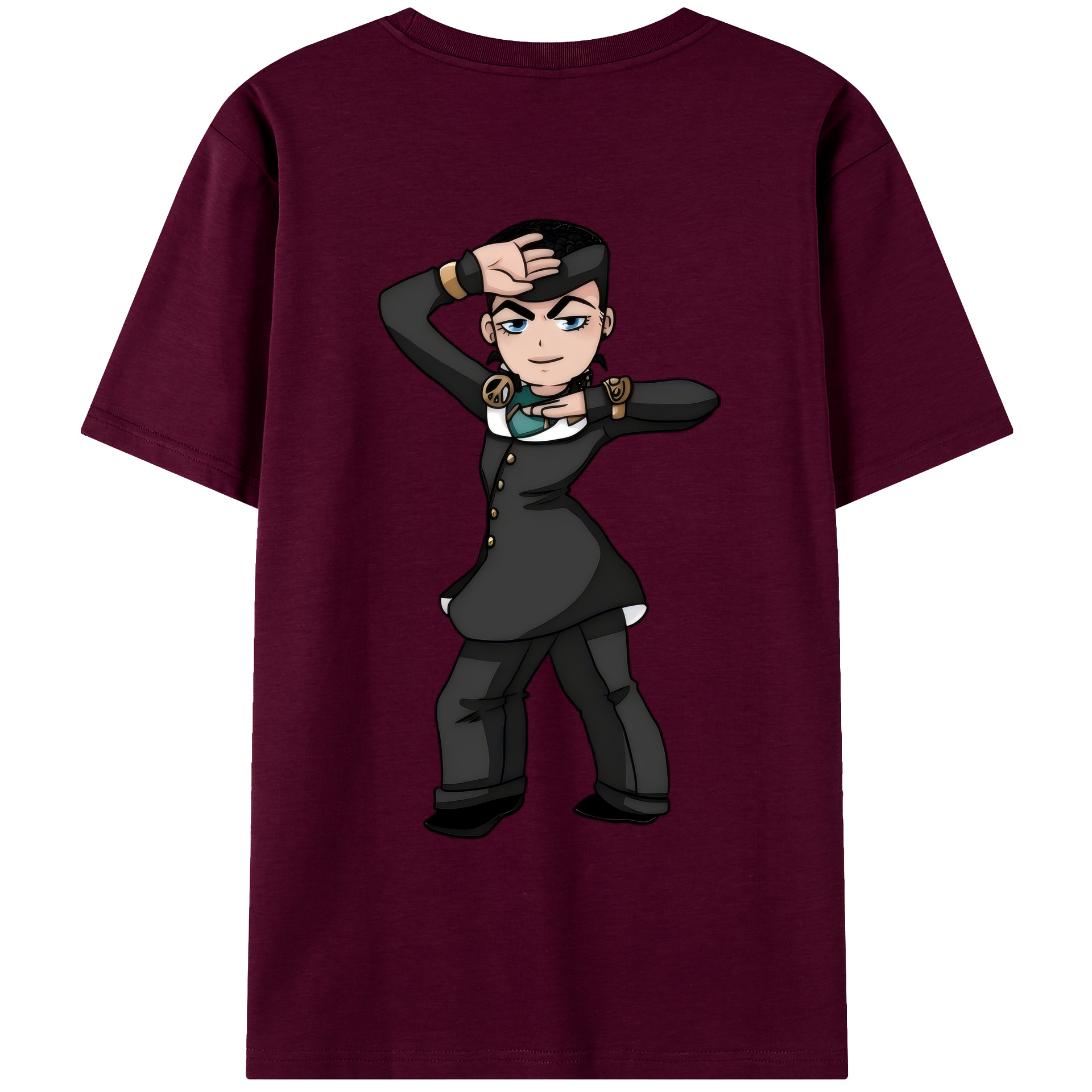 （画像用） ジョジョの奇妙な冒険 ひがしかた じょうすけ JoJo's Bizarre Adventure Higashikata Josuke レディース半袖Tシャツ(バックプリント)
